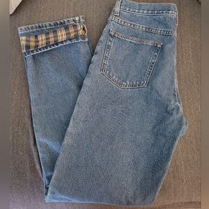 Mens Flannel Lined Jeans 33x34